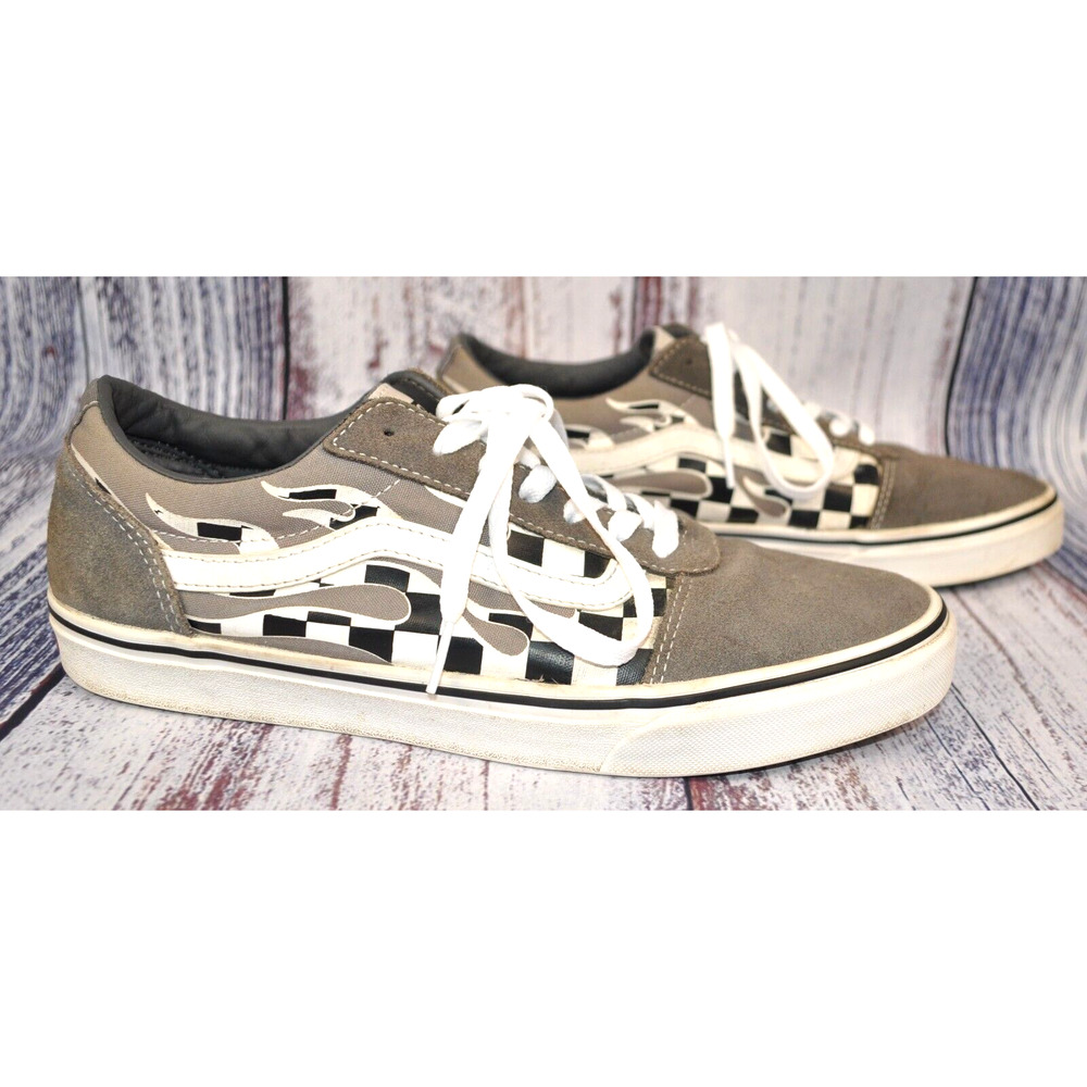 VANS Old Skool Primo Gray Suede Checkerboard Sneaker 500714 Men's US 10.5 EU 44